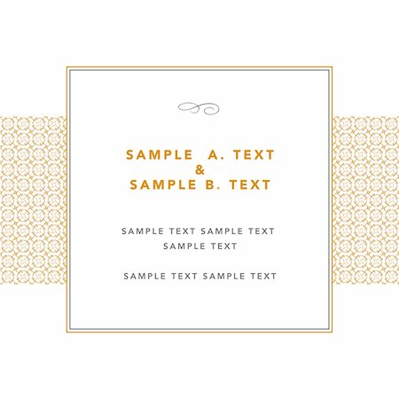 Vector modern pattern frame with sample text. Perfect for square invitation or announcement. All pieces are separate. Easy to change colors. Stock Photo - Budget Royalty-Free & Subscription, Code: 400-04711152