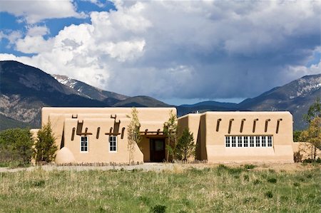 Adobe Mountain House in New Mexico. Stock Photo - Budget Royalty-Free & Subscription, Code: 400-04711249