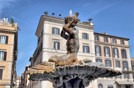 royal ontario museum - Baroque Triton Fountain (Fontana del Tritone) in Rome, Italy - high dynamic range HDR Stock Photo - Budget Royalty-Free & Subscription, Code: 400-04711336