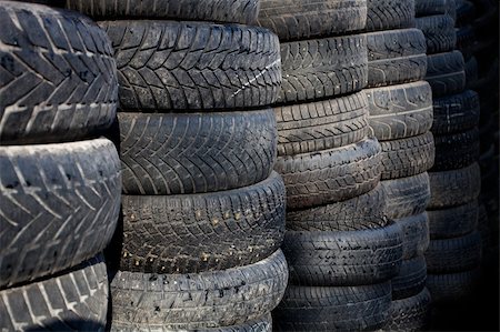 pile tires - Large pile of used old car tires Stock Photo - Budget Royalty-Free & Subscription, Code: 400-04711458