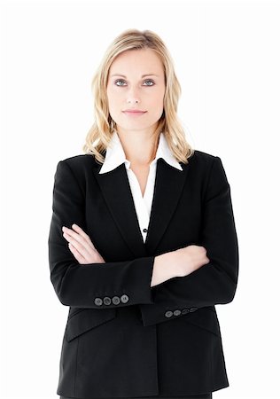 simsearch:400-05242665,k - Pretty businesswoman against white background Foto de stock - Super Valor sin royalties y Suscripción, Código: 400-04711660