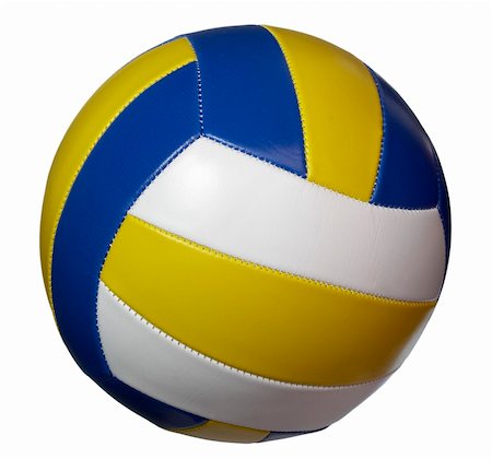 volley ball on white background with clipping path Stock Photo - Budget Royalty-Free & Subscription, Code: 400-04711816