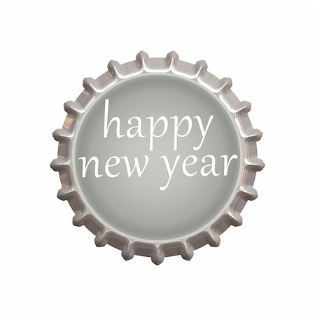 simsearch:400-07617621,k - An image of a nice new year bottle cap Photographie de stock - Aubaine LD & Abonnement, Code: 400-04711826