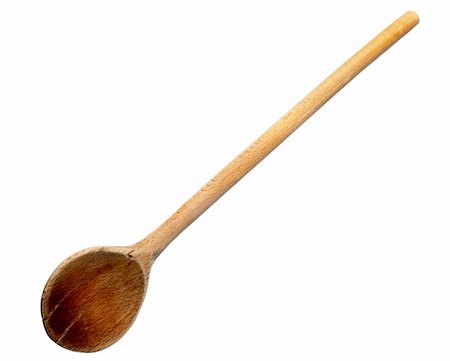 simsearch:400-04153303,k - close up of wooden spoon on white background with clipping path Foto de stock - Royalty-Free Super Valor e Assinatura, Número: 400-04711820