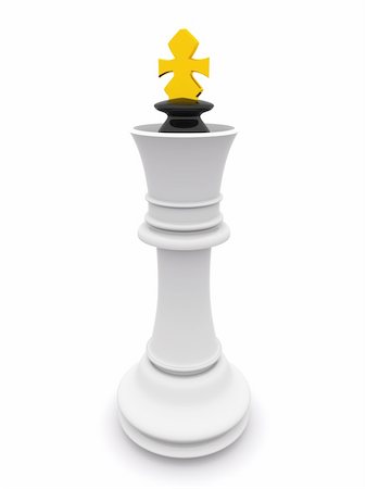 simsearch:400-04955785,k - white king isolated on white. 3D chess Stock Photo - Budget Royalty-Free & Subscription, Code: 400-04711881