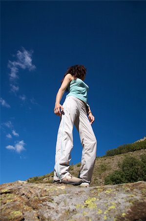 simsearch:400-05167756,k - woman trekking at gredos mountains in avila spain Stock Photo - Budget Royalty-Free & Subscription, Code: 400-04712084