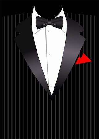 Vector illustration of elegant business suit with black bow Stock Photo - Budget Royalty-Free & Subscription, Code: 400-04712368