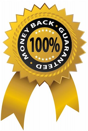 simsearch:400-04375327,k - An image of a 100% money back guaranteed ribbon. Stock Photo - Budget Royalty-Free & Subscription, Code: 400-04712604
