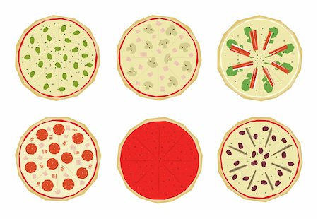 Pizza with toppings 2 Stock Photo - Budget Royalty-Free & Subscription, Code: 400-04712625