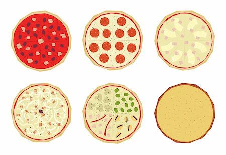 Pizza with toppings 1 Stock Photo - Budget Royalty-Free & Subscription, Code: 400-04712628