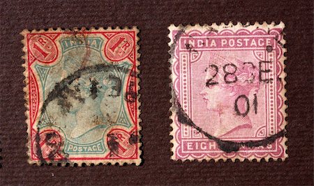 simsearch:400-07087277,k - Close up of ancient old postal stamps Photographie de stock - Aubaine LD & Abonnement, Code: 400-04712786