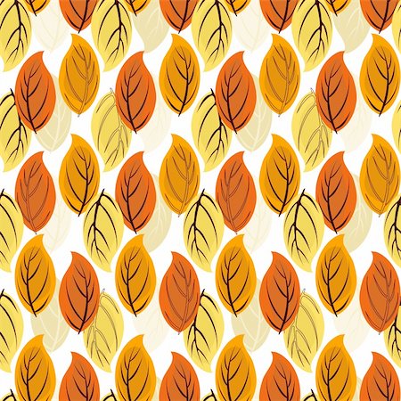 simsearch:400-04279579,k - Floral seamless autumn pattern with orange-yellow leaves (vector EPS 8) Stock Photo - Budget Royalty-Free & Subscription, Code: 400-04713316