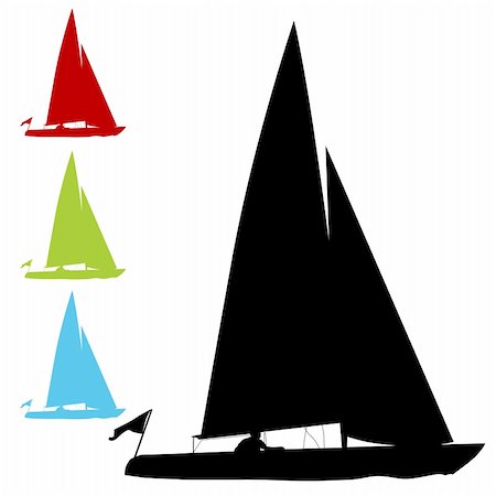 sailboat racing - An image of a sailboat set. Stock Photo - Budget Royalty-Free & Subscription, Code: 400-04713321
