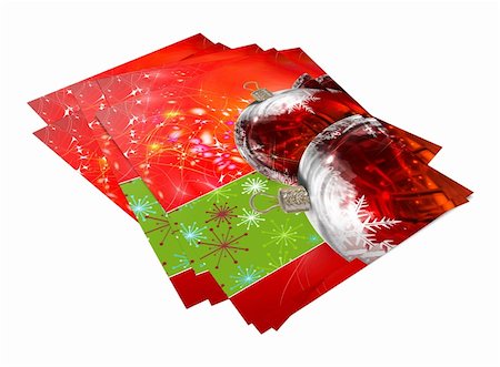 pakmor2011 (artist) - 3D cartes postales de Noël sur un fond blanc Photographie de stock - Aubaine LD & Abonnement, Code: 400-04724067