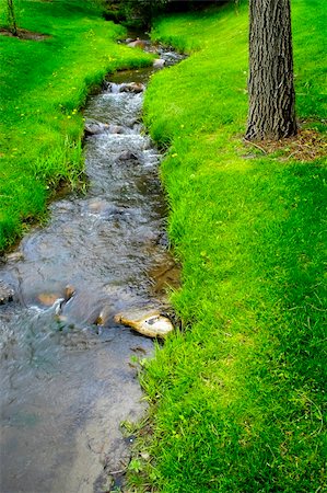 simsearch:400-04923181,k - River water flowing past rocks and stones in green meadow Photographie de stock - Aubaine LD & Abonnement, Code: 400-04724123