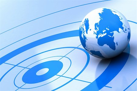 earth and target, blue background Stock Photo - Budget Royalty-Free & Subscription, Code: 400-04724347