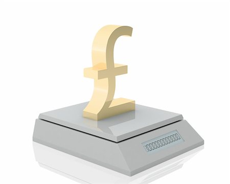 simsearch:400-07262917,k - golden pound symbol measured its weigh on digital scale Stock Photo - Budget Royalty-Free & Subscription, Code: 400-04724375