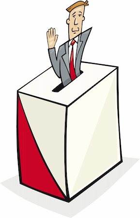 simsearch:400-07838992,k - Illustration of Man in Ballot Box Stock Photo - Budget Royalty-Free & Subscription, Code: 400-04724402
