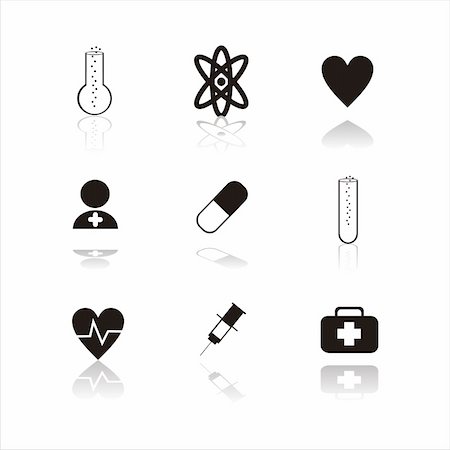 set of 9 medical signs Stock Photo - Budget Royalty-Free & Subscription, Code: 400-04724523