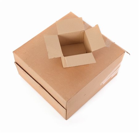 simsearch:400-06568755,k - two cardboard boxes on white background Stock Photo - Budget Royalty-Free & Subscription, Code: 400-04724842