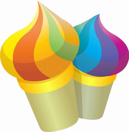 simsearch:400-05677337,k - Colored ice cream Photographie de stock - Aubaine LD & Abonnement, Code: 400-04724871