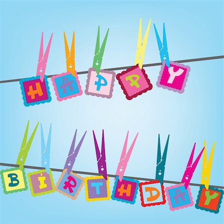 simsearch:400-05241823,k - Happy birthday card Photographie de stock - Aubaine LD & Abonnement, Code: 400-04725008