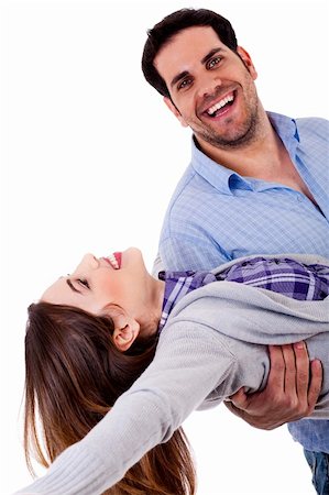 simsearch:400-04655735,k - young man holding lady in his arms Stockbilder - Microstock & Abonnement, Bildnummer: 400-04725226