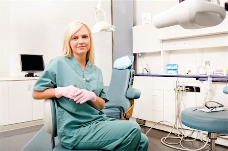 A portrait of a female dentist in a clinic Stock Photo - Budget Royalty-Free & Subscription, Code: 400-04725295