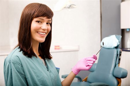 A woman dentist or dental hygienist portrait Stock Photo - Budget Royalty-Free & Subscription, Code: 400-04725293