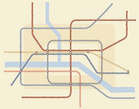 Editable vector illustration of a generic subway train map Photographie de stock - Aubaine LD & Abonnement, Code: 400-04725441