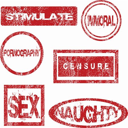 Red stamps with sexual meaning Stock Photo - Budget Royalty-Free & Subscription, Code: 400-04725470