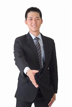 Asian business man shake hand with you on white background. Stock Photo - Budget Royalty-Free & Subscription, Code: 400-04725503