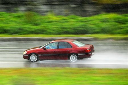 raining reflections in the street - driving at rain Stock Photo - Budget Royalty-Free & Subscription, Code: 400-04725785