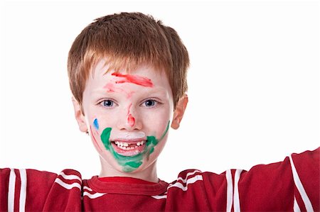 simsearch:400-04152181,k - Children playing with paint, with painted face Stock Photo - Budget Royalty-Free & Subscription, Code: 400-04725871