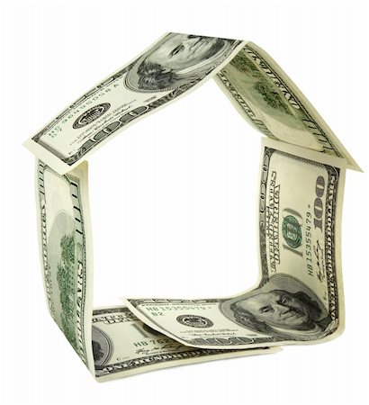 simsearch:693-06021333,k - Dollar house on white background Stock Photo - Budget Royalty-Free & Subscription, Code: 400-04725942