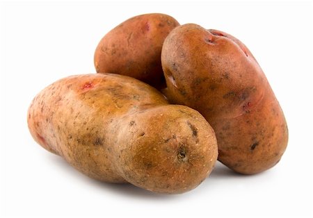simsearch:400-04812261,k - Three potatoes isolated on a white background Photographie de stock - Aubaine LD & Abonnement, Code: 400-04726132
