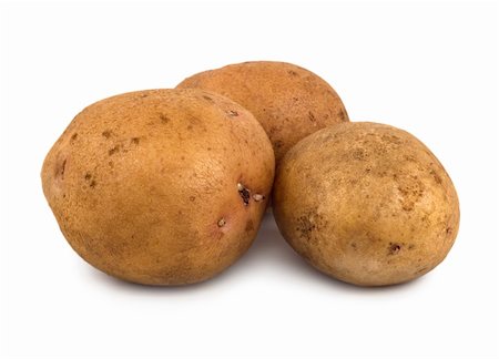 simsearch:400-04812261,k - Three potatoes isolated on a white background Photographie de stock - Aubaine LD & Abonnement, Code: 400-04726133