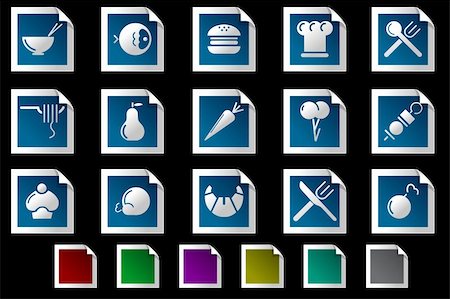 symbols for turkey - Food & Restaurant icons Photo frame series Stock Photo - Budget Royalty-Free & Subscription, Code: 400-04726408