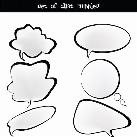 simsearch:400-04645578,k - set of chat bubbles Photographie de stock - Aubaine LD & Abonnement, Code: 400-04726435