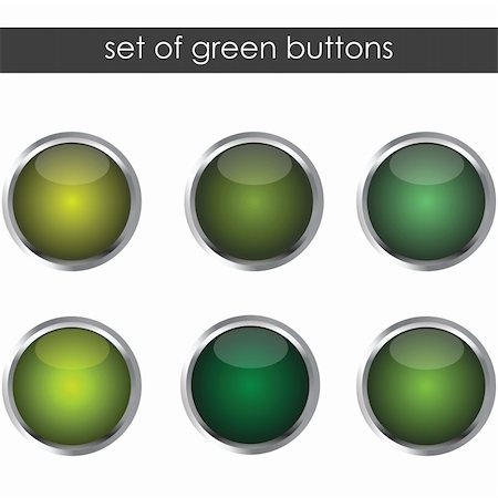 simsearch:400-04177289,k - Set of green buttons Stock Photo - Budget Royalty-Free & Subscription, Code: 400-04726446