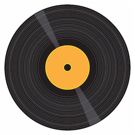 record isolated - Vector art is Adobe Illustrator 8-compatible EPS file in CMYK color mode.The different logical sections are on separate layers so they can be edited individually. All strokes are expanded. Isolated.  The document is set up at 200 x 200 mm size but can be scaled to any size without loss of quality. Stock Photo - Budget Royalty-Free & Subscription, Code: 400-04726727