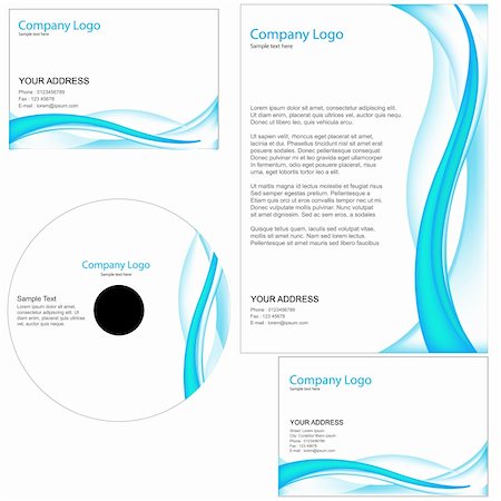 simsearch:400-05318632,k - illustration of set of business template Photographie de stock - Aubaine LD & Abonnement, Code: 400-04726856