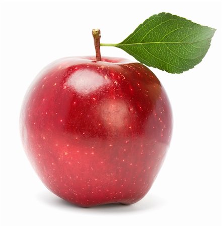 simsearch:400-04266693,k - Red apple with green leaf Foto de stock - Super Valor sin royalties y Suscripción, Código: 400-04726874