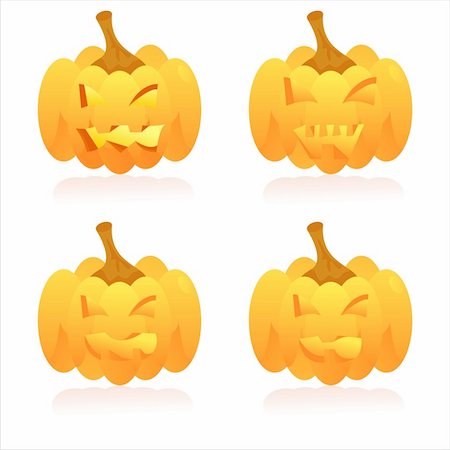 simsearch:400-05709481,k - set of 4 halloween pumpkins Stock Photo - Budget Royalty-Free & Subscription, Code: 400-04726893