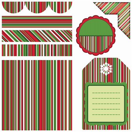 simsearch:400-05752762,k - Set of Christmas design frames and stickers Stockbilder - Microstock & Abonnement, Bildnummer: 400-04726974