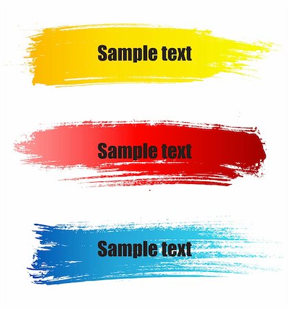 simsearch:400-04160269,k - Set of vector colorful paint grunge banners. Stock Photo - Budget Royalty-Free & Subscription, Code: 400-04727000