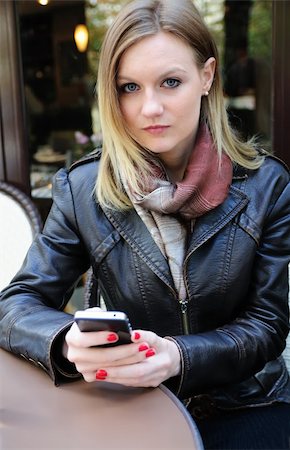 Female Outdoor Cafe Portrait in paris france Stock Photo - Budget Royalty-Free & Subscription, Code: 400-04727072