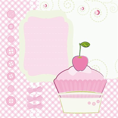 Mother's Day. Background with cartoon Cake. Photographie de stock - Aubaine LD & Abonnement, Code: 400-04727143