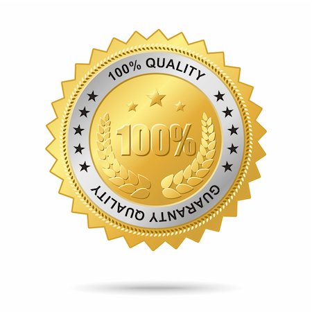 simsearch:400-04375339,k - Vector golden badge named "Guaranty quality" for your business artwork. Foto de stock - Super Valor sin royalties y Suscripción, Código: 400-04727694