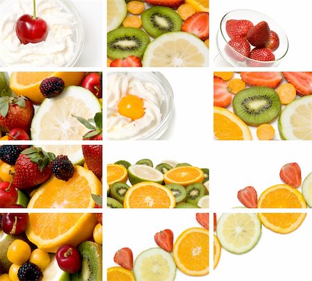 simsearch:400-06386179,k - colorful fruit composition out of many images Foto de stock - Super Valor sin royalties y Suscripción, Código: 400-04727744